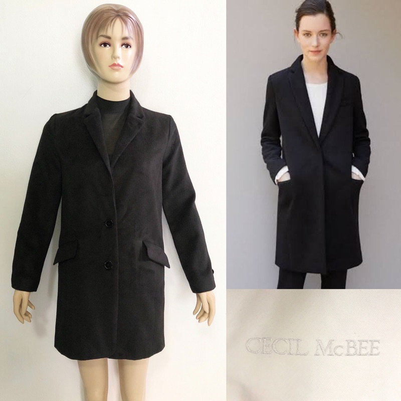 Cecil Mcbee black wool coat / jacket jaket