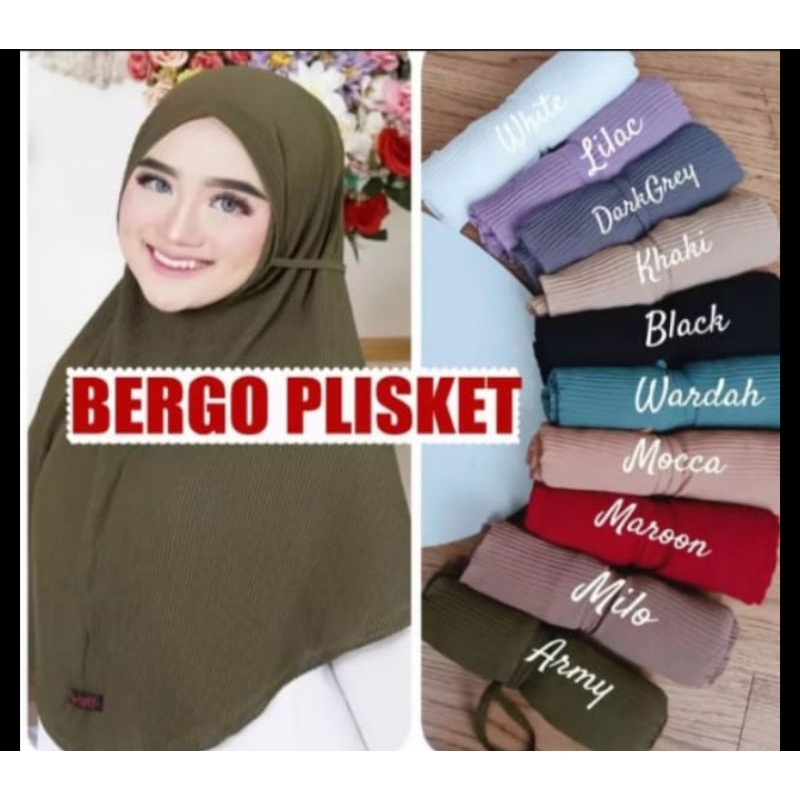 Hijab Bergo Maryam Tali Full Plisket//KrudungInstan Trendy Kekinian BERGO MARYAM PLISKET
KERUDUNG IN