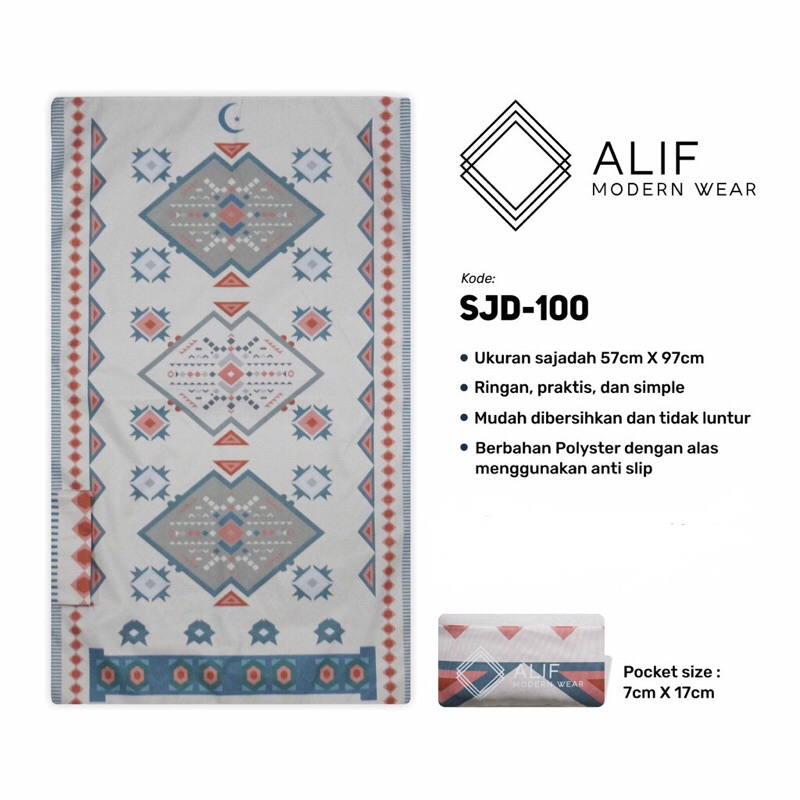 Sajadah travel saku lipat sajadah traveling ALIF preloved