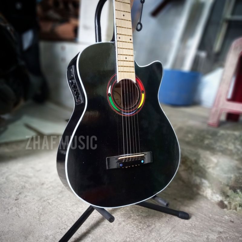Gitar Akustik Elektrik Yamaha Fg225 Custom (Bonus Pik &amp; Batre)