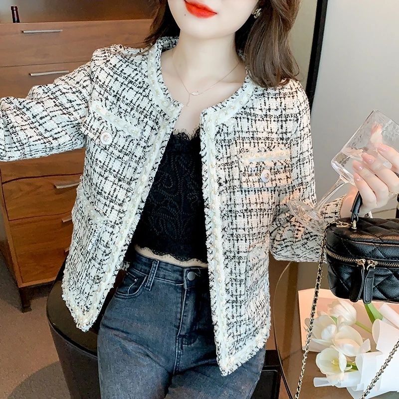 VN NOONA PEARL TWEED BLAZER  /  OUTER TWEED KOREAN WINTER  AUNTUM FANCY