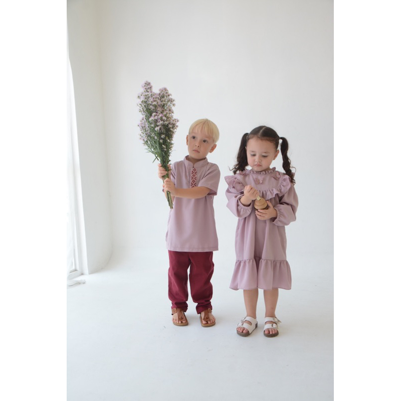 BABYMOI | Kama Koko Set Kalula Dress Baju Lebaran Couple Anak