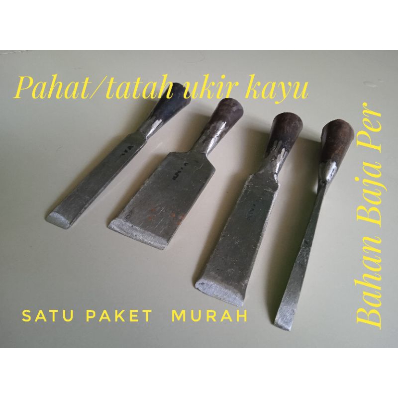 Alat pahat baja ukir kayu 1set paket 4pcs berkwalitas