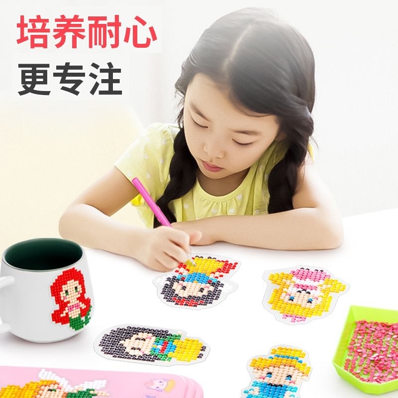 STIKER DIAMOND 12 PCS PAINTING DIY/ STIKER DIAMOND KARAKTER/ STIKER DIY CUTIE POP/ STIKER KARTUN KARAKTER DIY