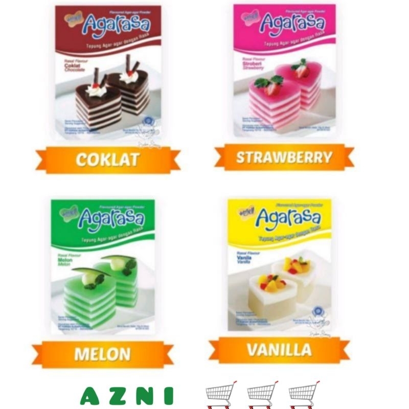 

Agarasa Agar Rasa Powder 22g - Coklat/ Strawberry/ Melon/ Vanila/ All Varian