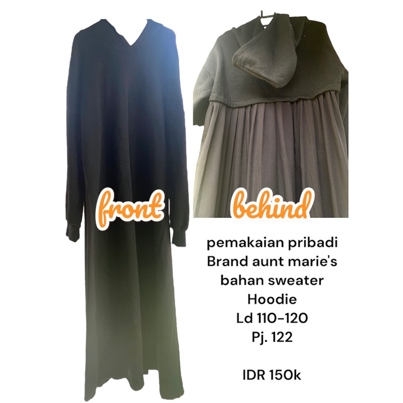 Dress hoodie/Outer Jumbo Lengan balon