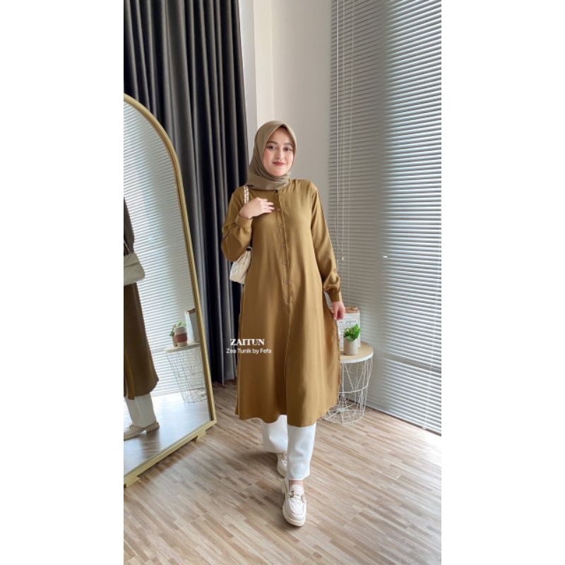 ZEA TUNIK / LONG CARDIGAN - BAHAN SHAKILA PREMIUM By fefastyle