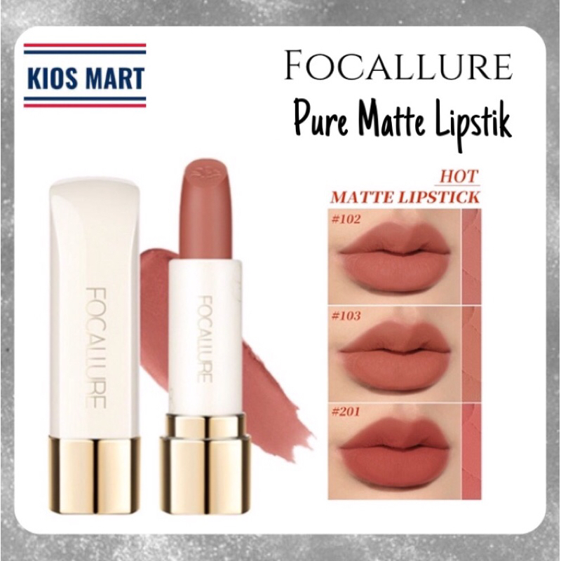 Focallure Natural Matte Lipstick-High Pigment Longlasting Smooth