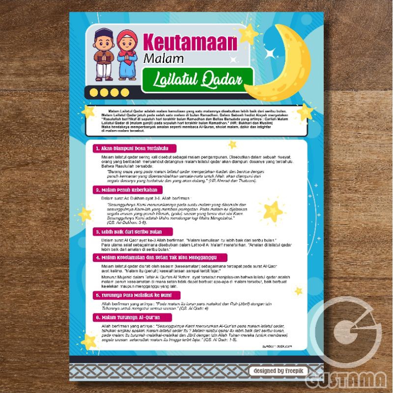 

Poster Keutamaan Malam Lailatul Qadar, Poster Islami Laminasi A3