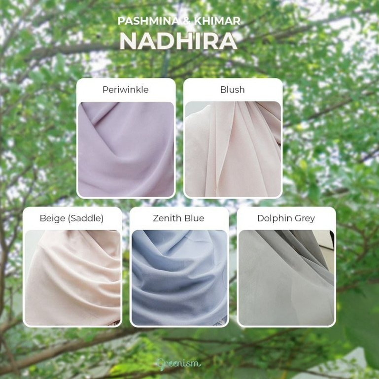 Greenism Sarimbit Motif Nadhira &amp; Nadhif Dress Kids Dan Pashmina Quality Premium Syari'i -  Family Set Sarimbit Greenism