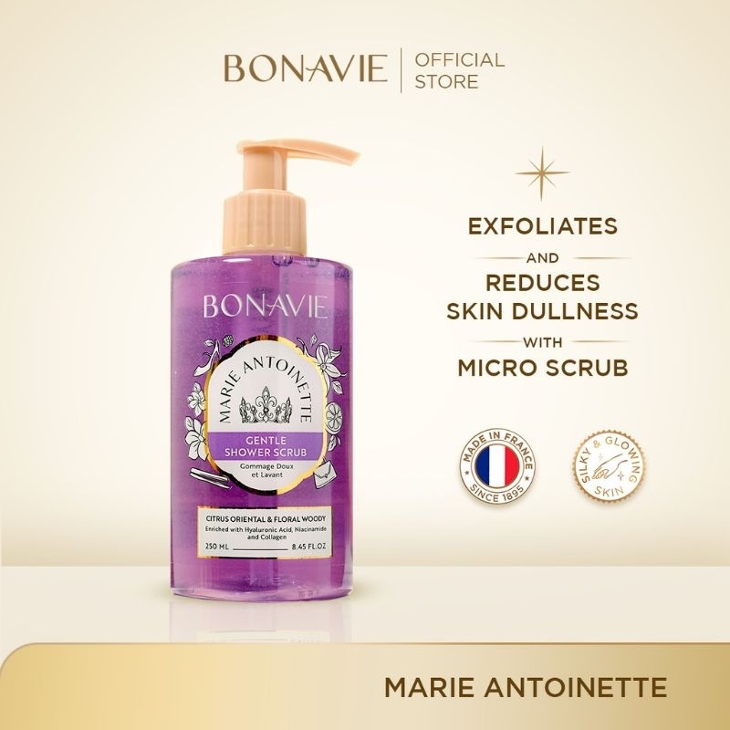 BONAVIE Gentle Shower Scrub 250ml | Brightening Shower Gel 250ml