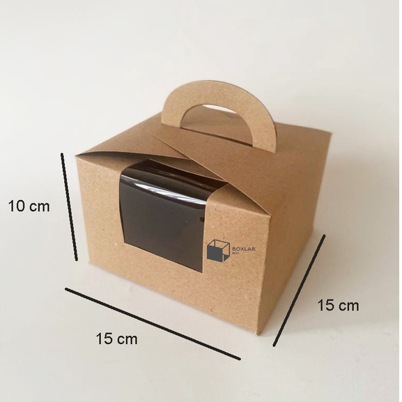 

Box Mika Kraft 15x15x10 cm, Handle Box, Box Kraft Jinjing TBM 151510, Box Tenteng