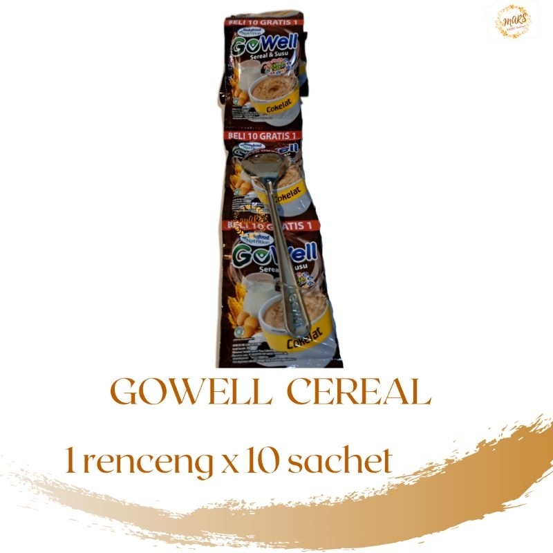 Gowell cereal 1 renceng isi 10 sachet free 1 sachet