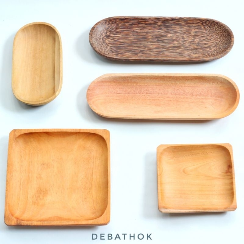 Piring Kayu Jati Oval Piring Kayu Mahoni Kotak