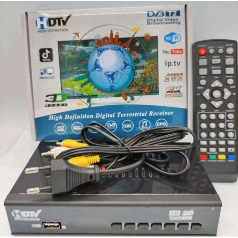 Set Top Box Tv Siaran Digital DVB T2 STB Antena Receiver Full HD