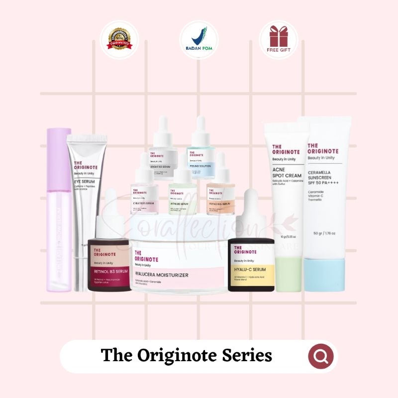 [COD - FREE GIFT] The Originote Moisturizer | Caramella Sunscreen SPF 50+ PA++++ | Serum Retinol B3 