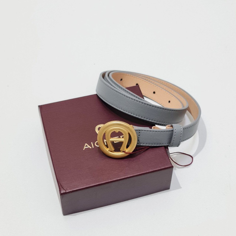 AIGNER LIVIA WOMAN BELT LIGHT GREY GHW 2x101