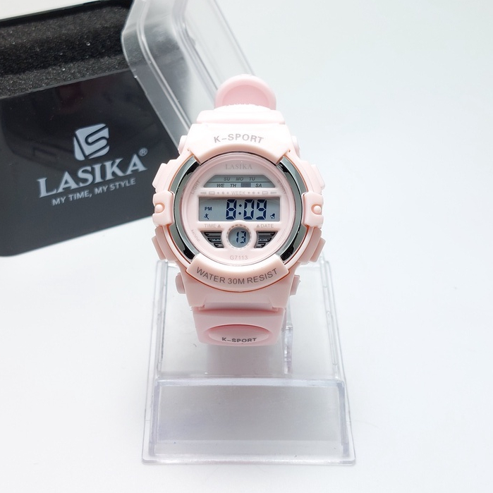 JAM TANGAN DIGITAL STRAP RUBBER ANTI AIR JAM TANGAN LASIKA TYPE 7113