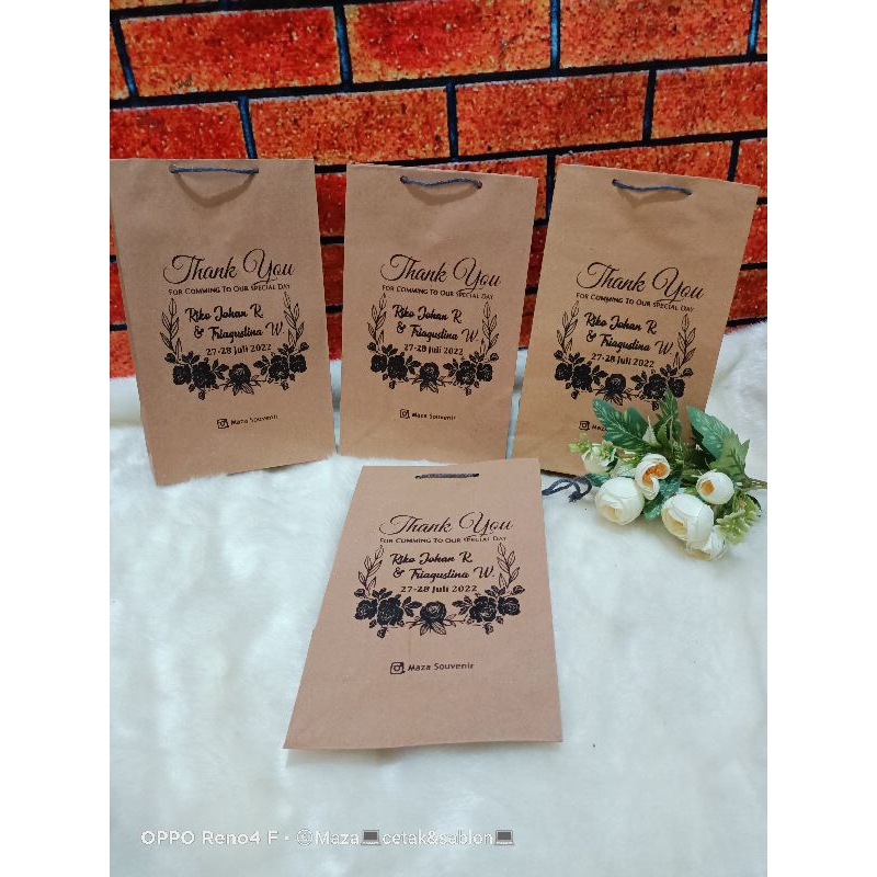 

Tas asul asul / paperbag sablon