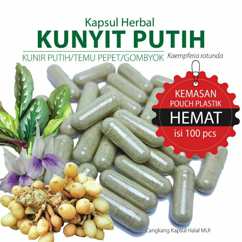 

KUNYIT PUTIH 100 KAPSUL OBAT HERBAL TERBAIK (GRADE A5)