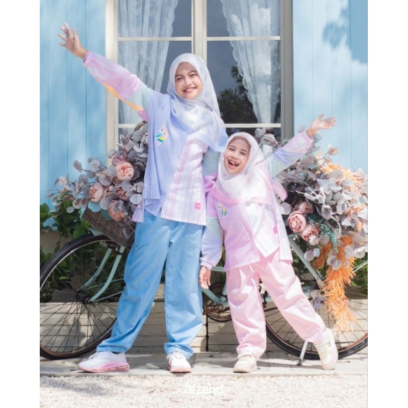 baju muslim anak perempuan/one set muslim/Alara one set by Alzena kids moslem