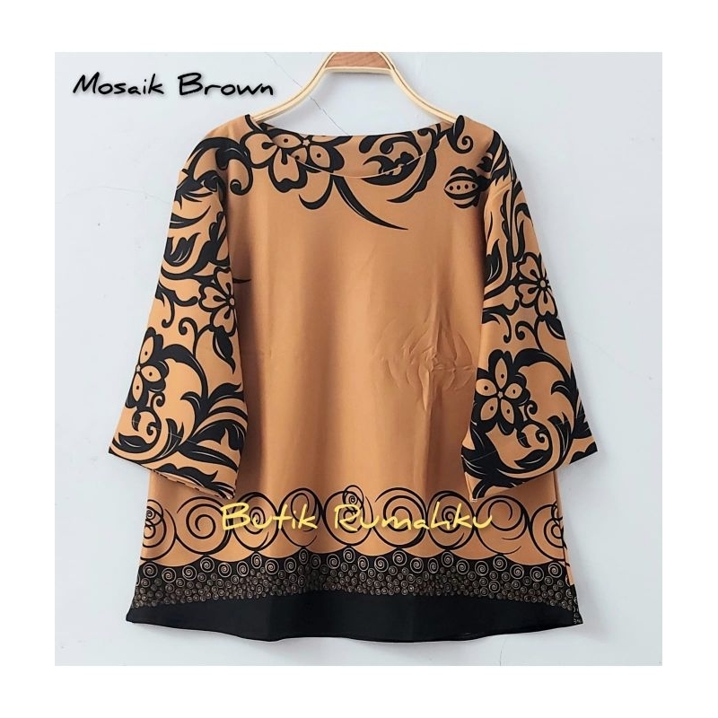 Atasan Scuba Jumbo - Blouse Big Size Wanita - Baju Atasan Jumbo..