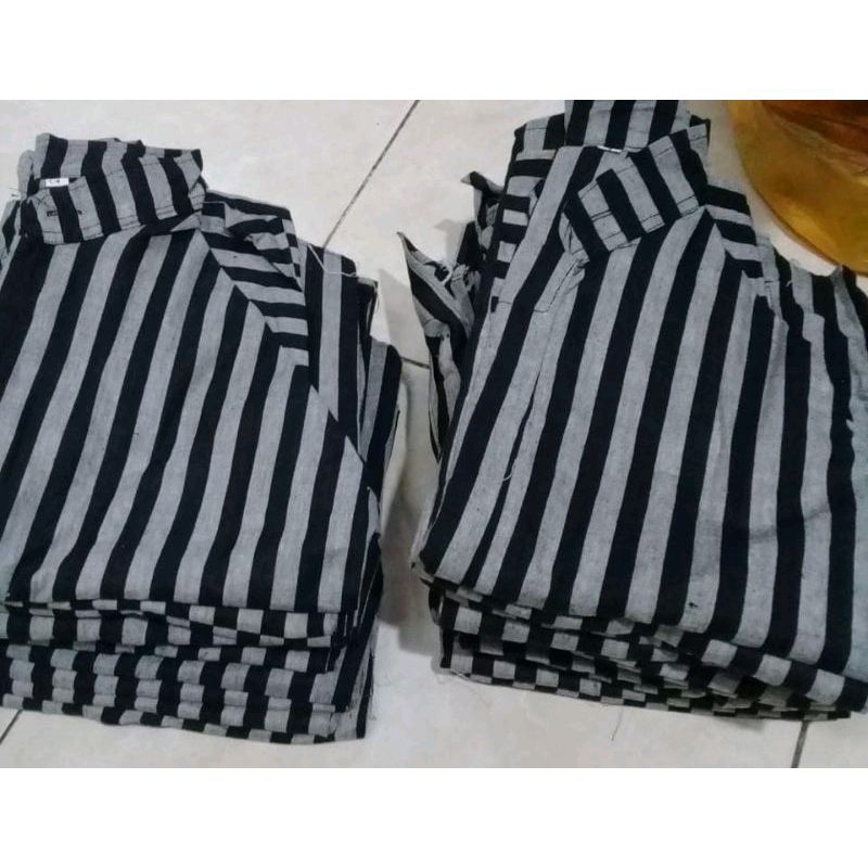 Baju lurik Surjan  Anak Jawa Bahan Premium Umur 2tahun-12 Tahun