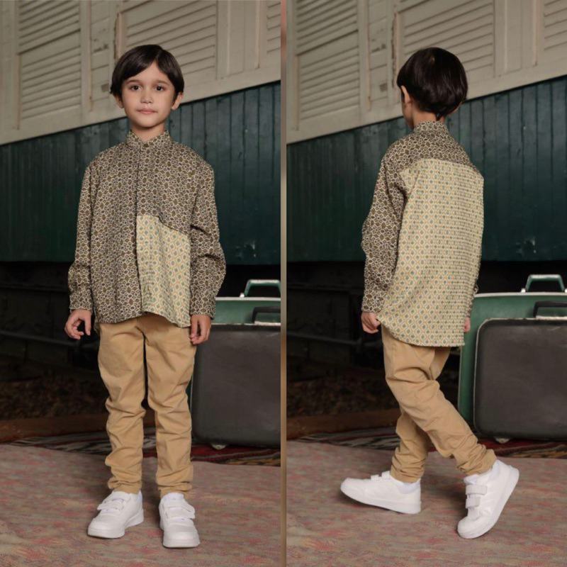 OTIS SHIRT OLIVE || ALEZA LABEL || KOKO ALEZA KIDS