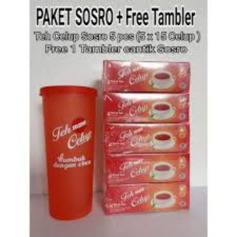 

Paket teh celup Sosro free Tumbler