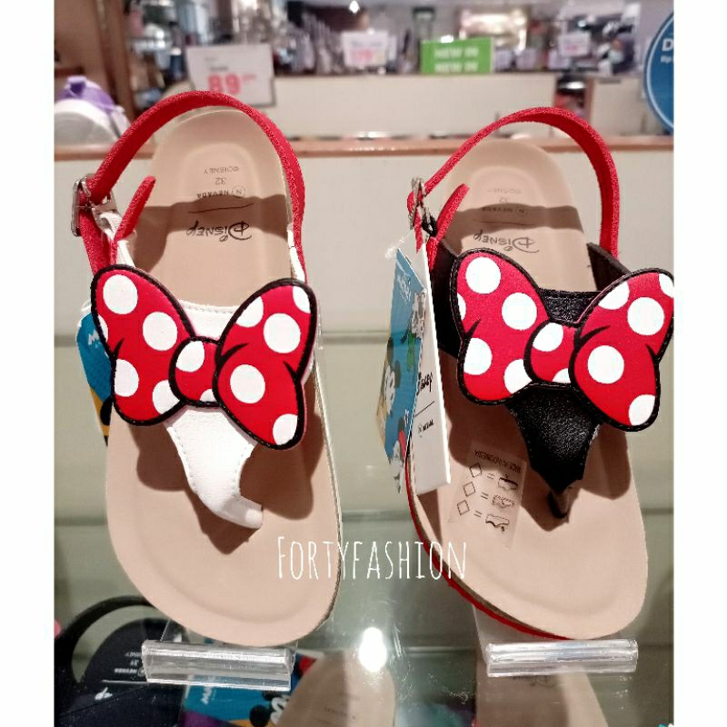 NEVADA DISNEY Sandal Anak Jepit Perempuan Lucu Motif Pita Minnie Mouse Brand Matahari Original