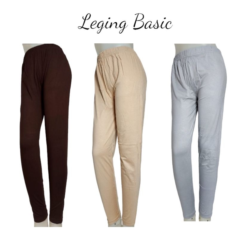 Celana Lejing Basic Leging Polos Legging Wanita Bahan Rayon