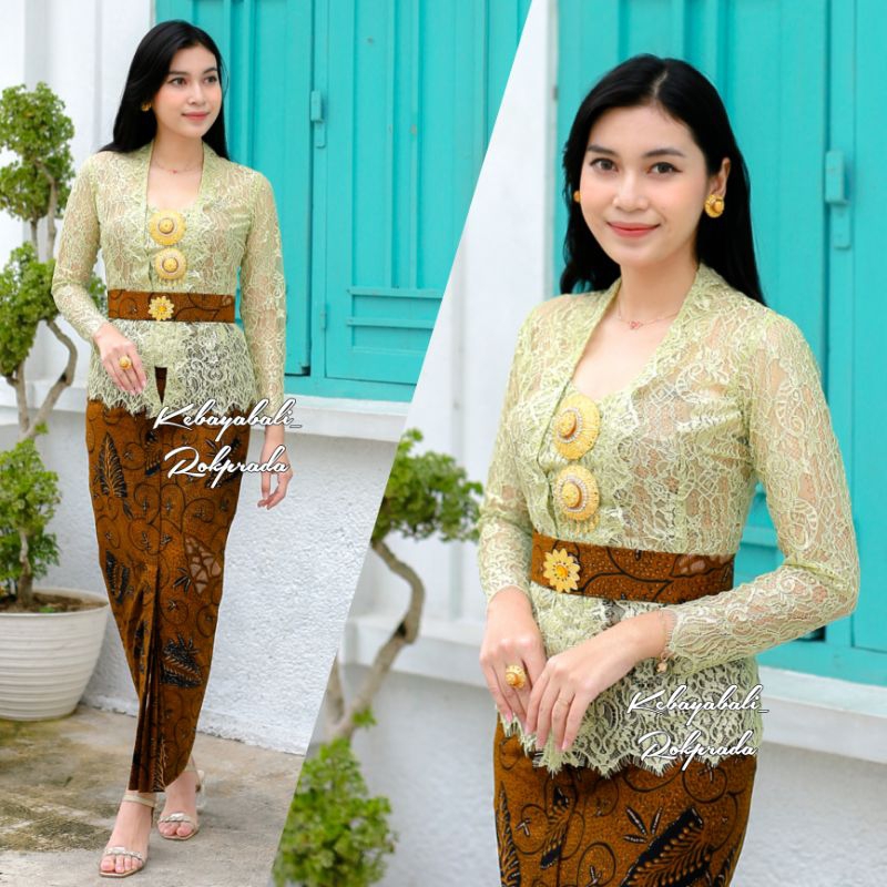 KEBAYA KUTUBARU GLOSY METALIK LENGAN PANJANG