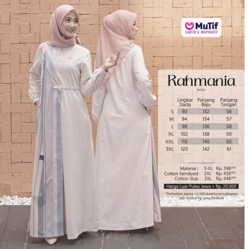 Couple Mutif Rahmania dan Mahendra Ivory Gamis Rahmania Koko Mahendra