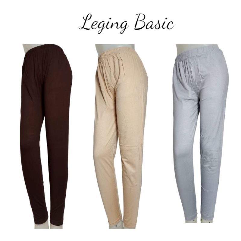 Celana Legging Wanita Lejing Basic Leging Panjang Polos