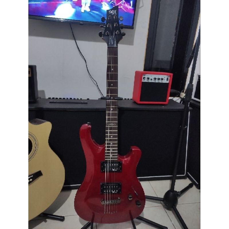 gitar listrik Schecter 006 SGR Metallic Red gress original