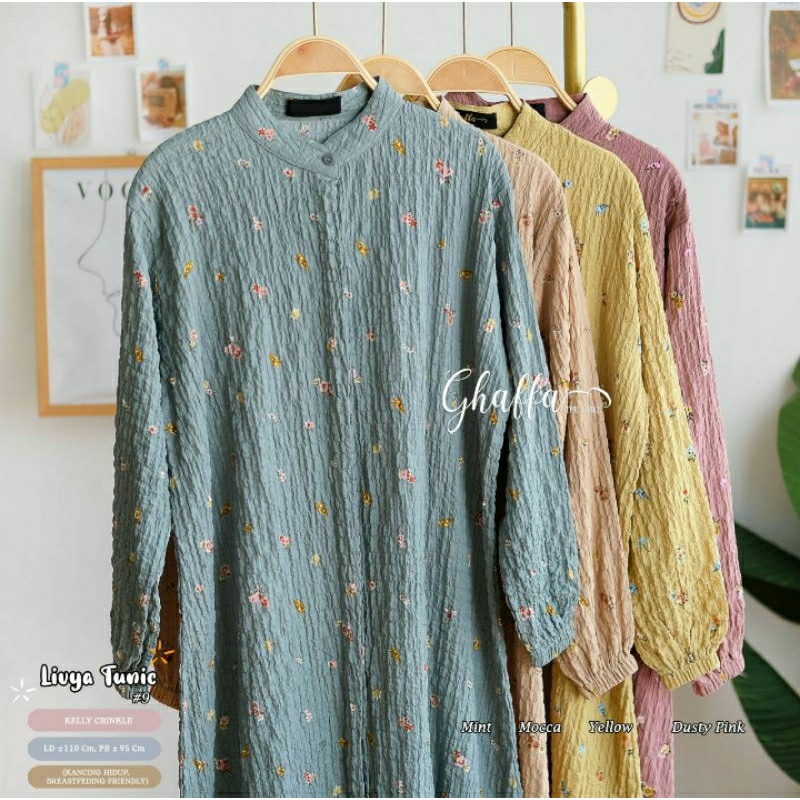 Livya Tunik Ghaffa The Label / Tunik motif bunga