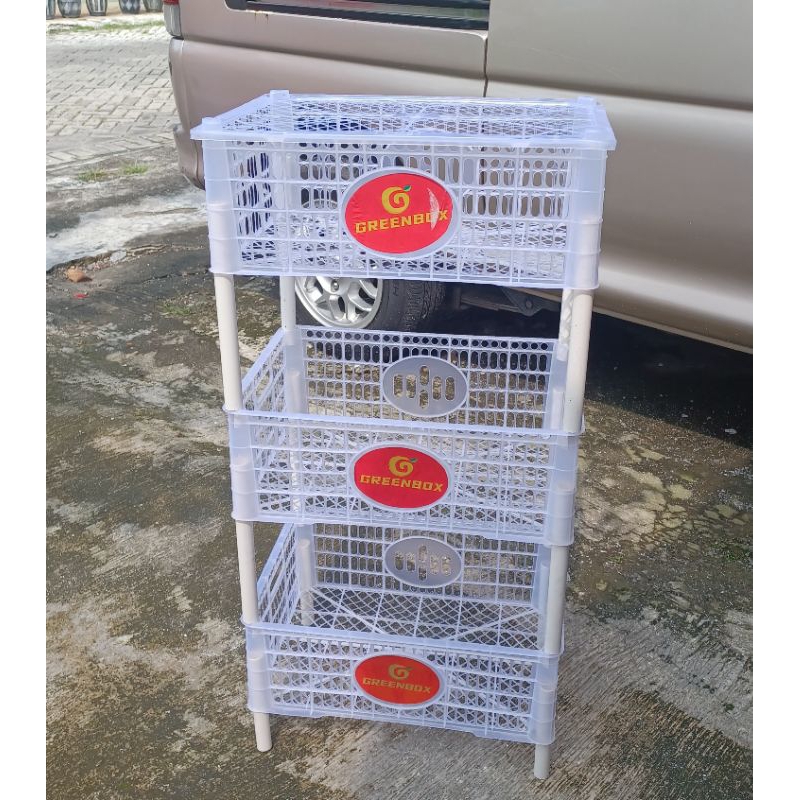 3 susun//Rak Susun Serbaguna/ Rak Bekas Buah/ Rak Kranjang Bekas Buah