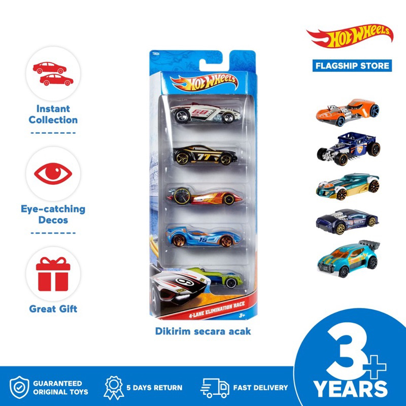 Hot Wheels 5-Car Pack - Mainan Mobil Balap