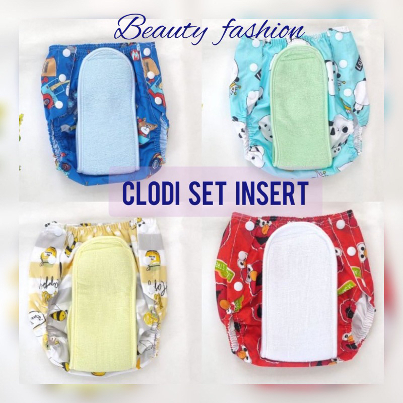 Clodi set Insert Popok Cuci ulang sz S-XXL Harga satuan