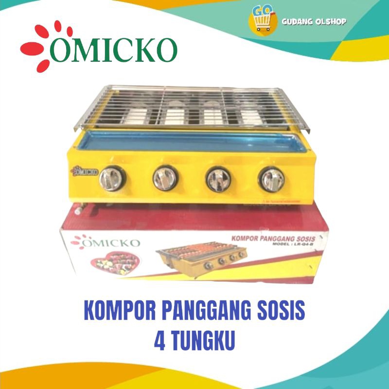 KOMPOR PANGGANG SOSIS 4 TUNGKU OMICKO / KOMPOR PANGGANG SOSIS