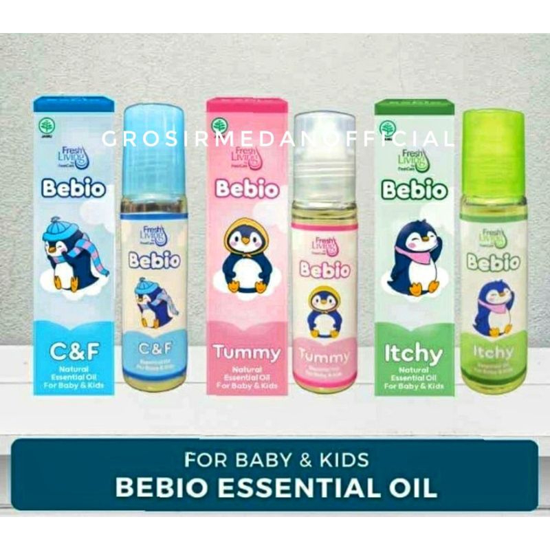 BEBIO ESSENTIAL OIL FOR BABY KIDS - MINYAK ESENSIAL NATURAL UNTUK BAYI DAN ANAK - MELEGAKAN PERNAPASAN MENGHANGATKAN BADAN MEREDAKAN GATAL MASUK ANGIN SAKIT PERUT KEMBUNG