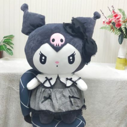 Boneka Kuromi Melody Hitam Size 18&quot;/55cm/boneka anak lucu/boneka karakter/boneka melody kuromi