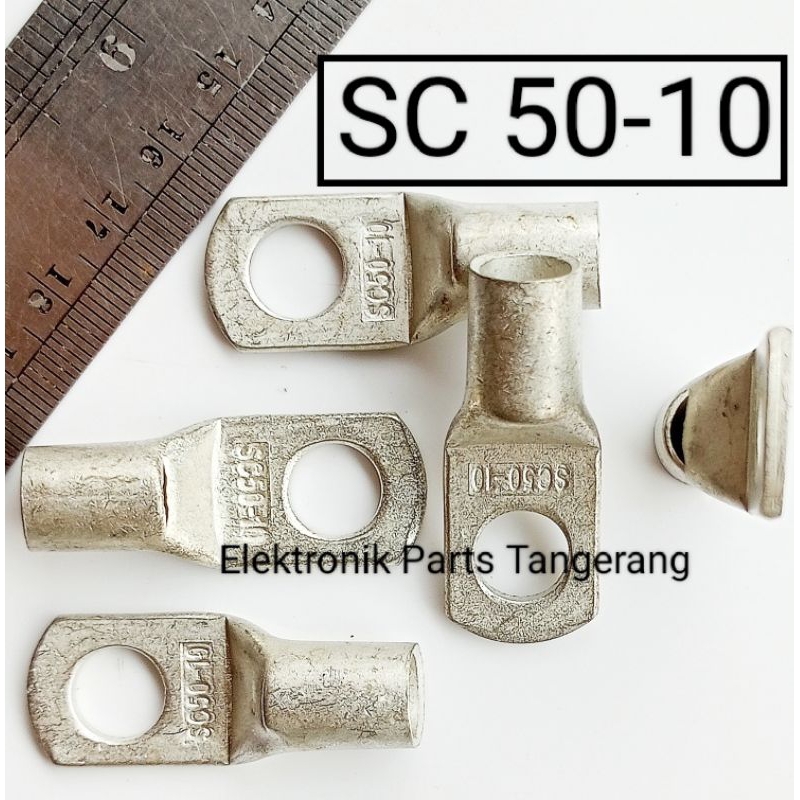 (1 Buah) SKUN KABEL TEMBAGA 50MM SC 50-10 SKUN KABEL 50MM  SKUN KABEL SC 50-10 CABLE LUGS DOVE TEMBA