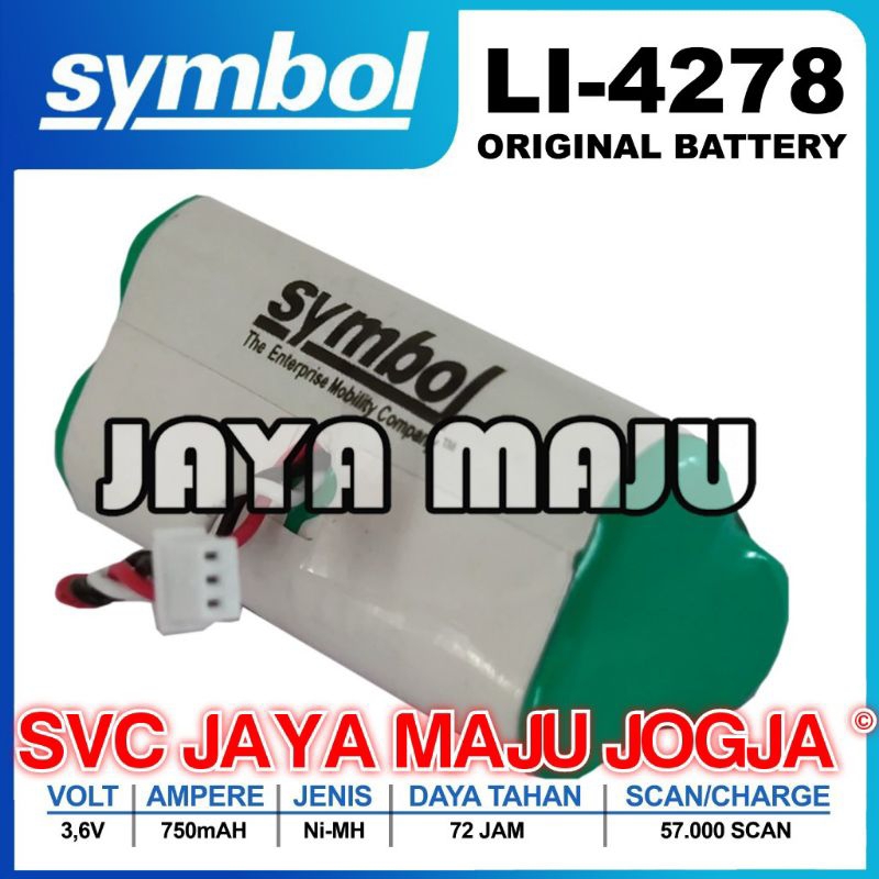 [ SPAREPART  LI 4278 ]  BATTERY  Ni-MH  3.6 V  750 mAh  -  LI  SERIES  -  ZEBRA  ||  BARCODE SCANNER