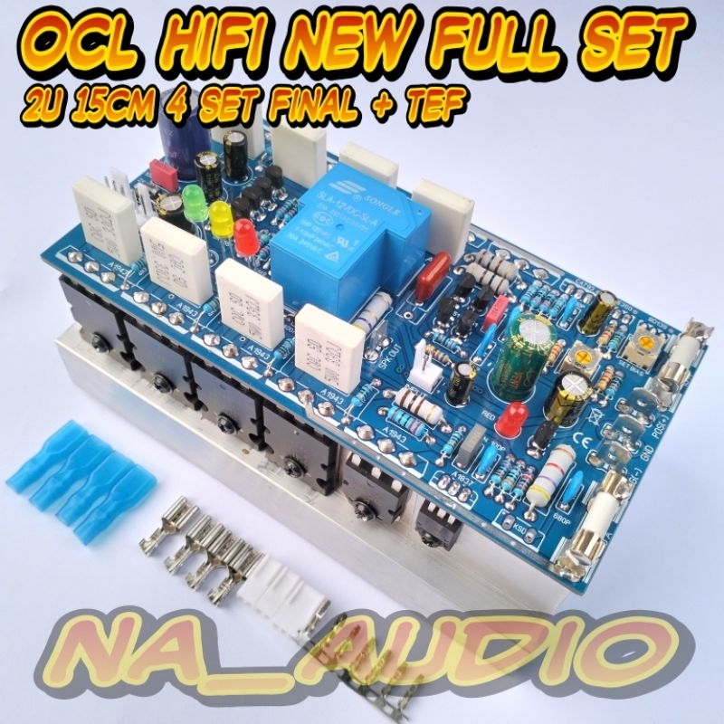 Kit Driver Power amplifier Ocl Hifi Teff  2U 15CM Full sett Tinggal colok Psu Langsung bunyi josss