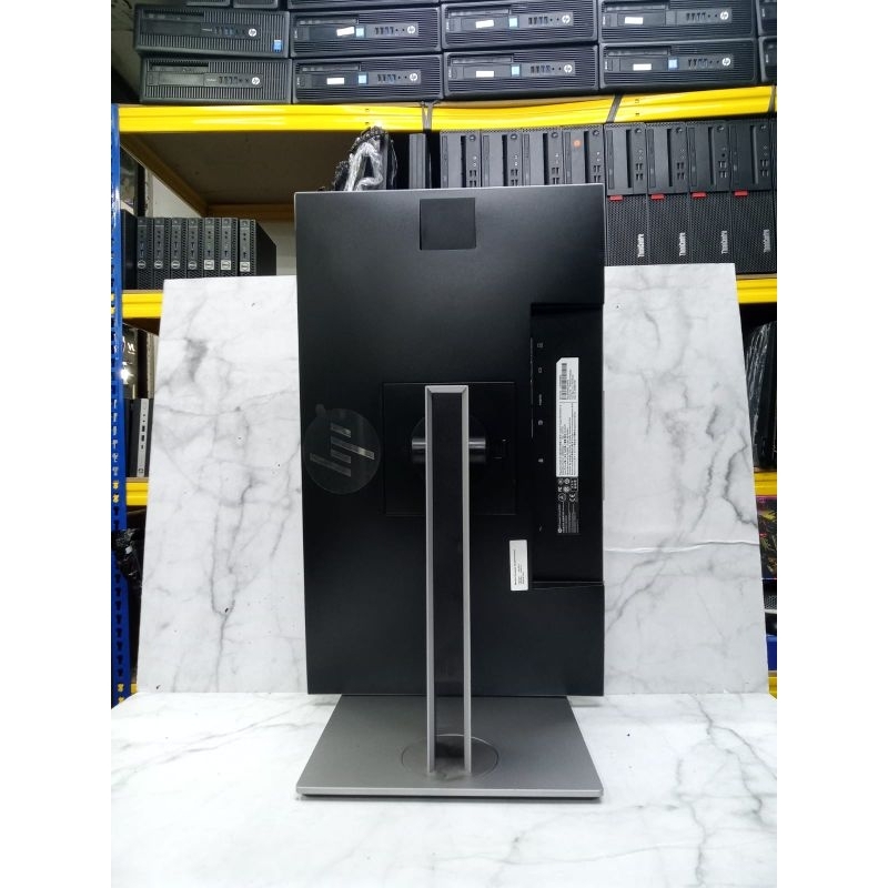 MONITOR LED HP E233 23&quot; WIDE FULL HD LAYAR FREMLES KAKI NAIK TURUN BISA VERTIKAL