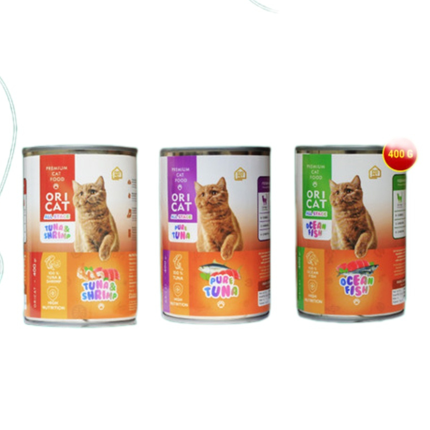 ORICAT Kaleng 400gr Wet Cat Food All Life Stages - Makanan Basah Kucing Segala Usia ORI CAT