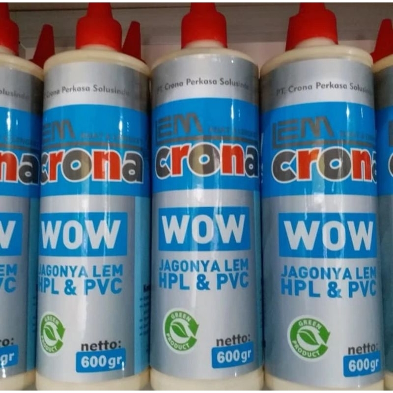

Lem Crona WOW untuk lem hpl dan pvc sheet kemasan 600gram lem putih