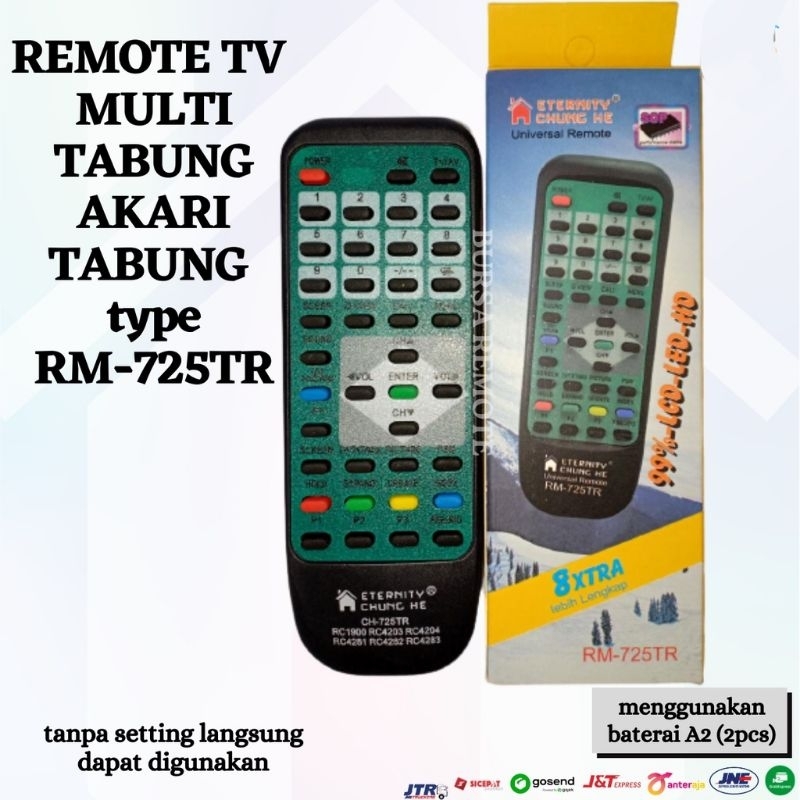 Remote RM-725TR AKARI TV Tabung All Tipe Multi Universal