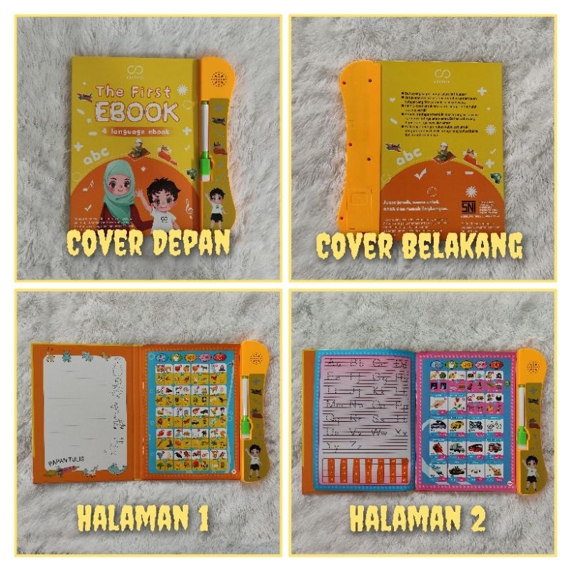 NEW EBOOK UMUM 3 BAHASA GAGANG LAMPU MAGIC BOOK 4 BAHASA SMARTBOOK 4 IN 1 EBOOK MUSLIM 4 BHS LAMPU LED COVER TEBAL
